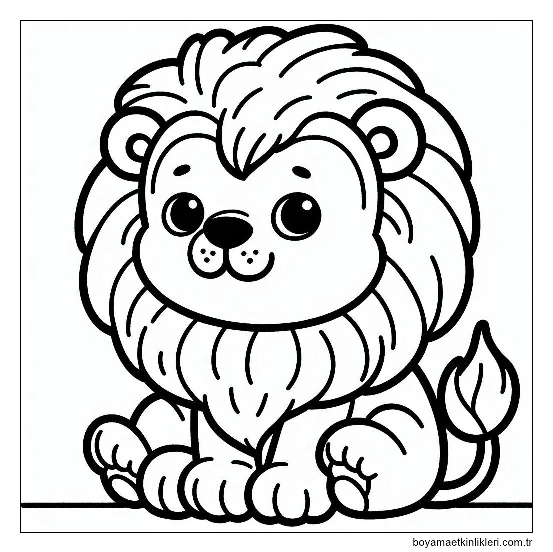 Aslan çizimi çok tatlı