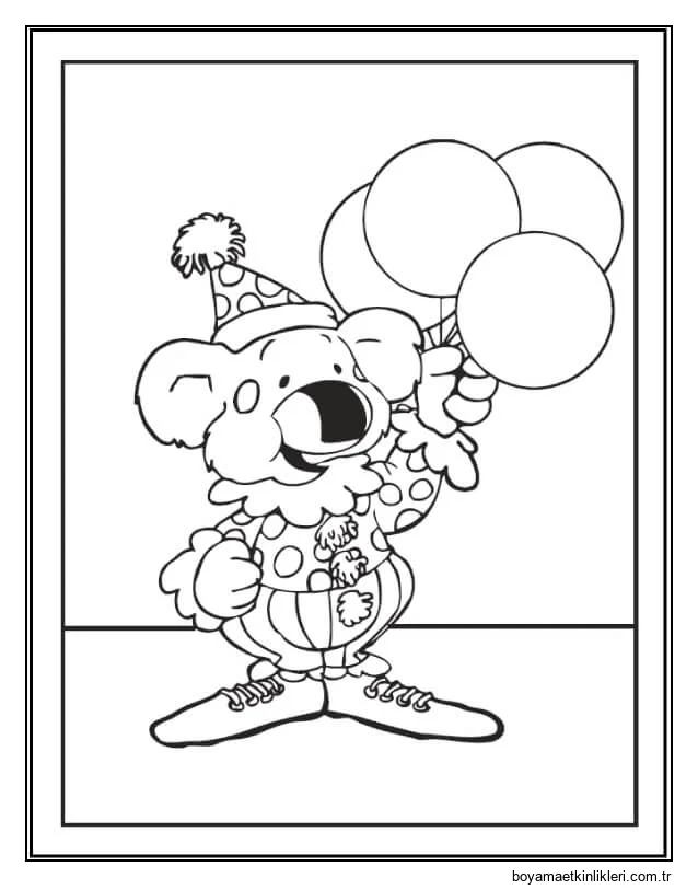 Balon tutan Palyaço Koala