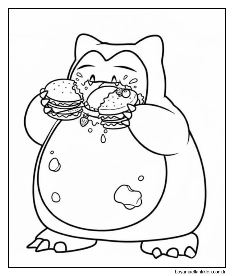 Basit Snorlax Çizim