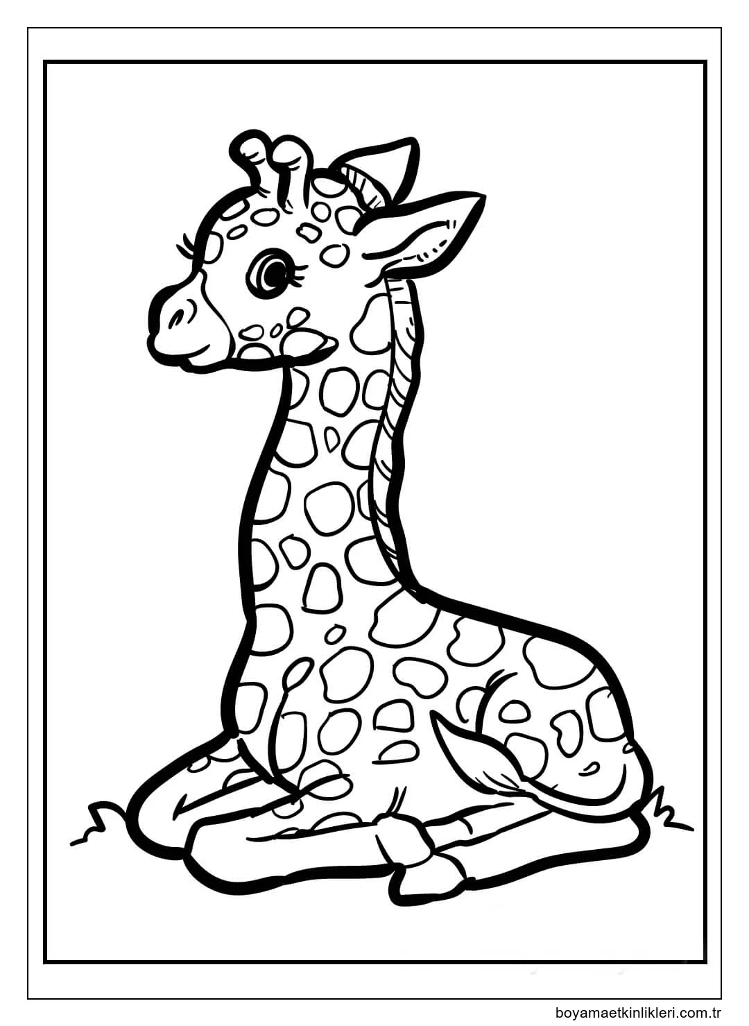 Bebek Zürafa Oturuyor