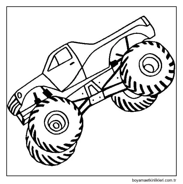 Canavar Kamyon Basılabilir Resim