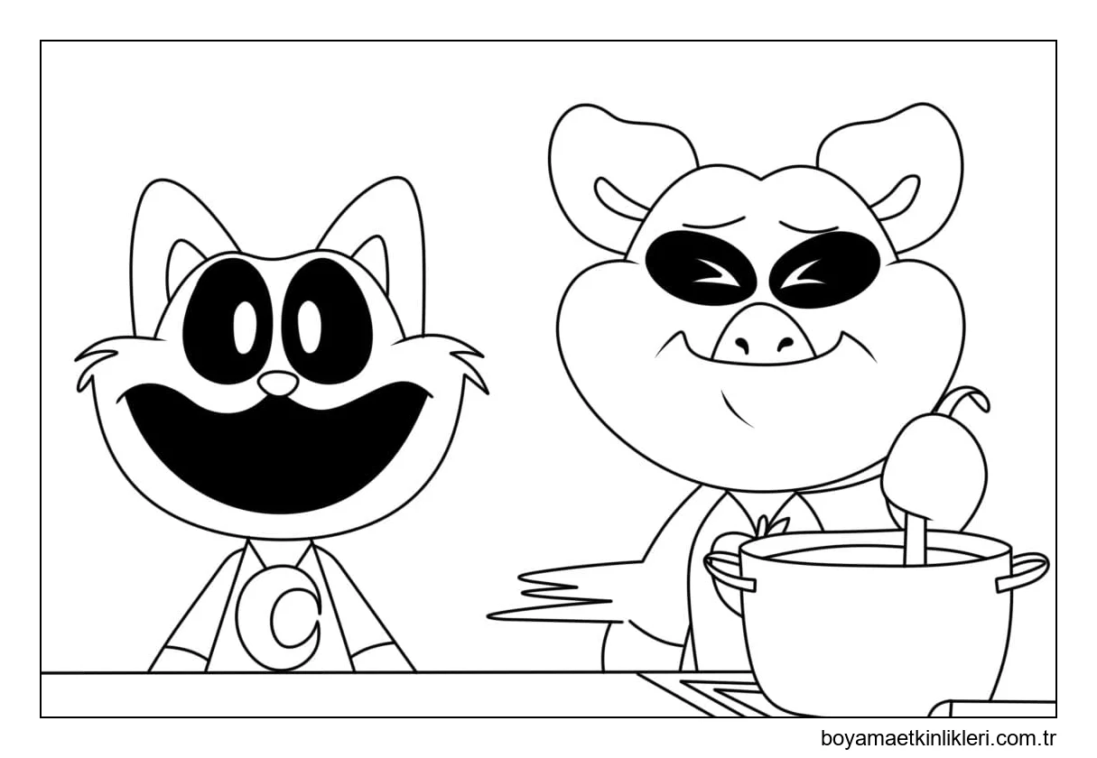 CatNap ve PickyPiggy'yi çizin