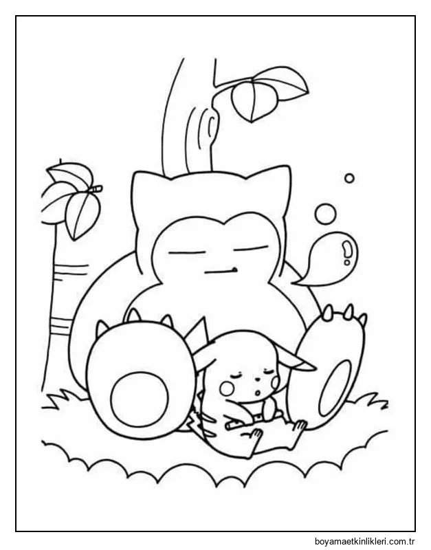 Çizmek Snorlax yazdırılabilir