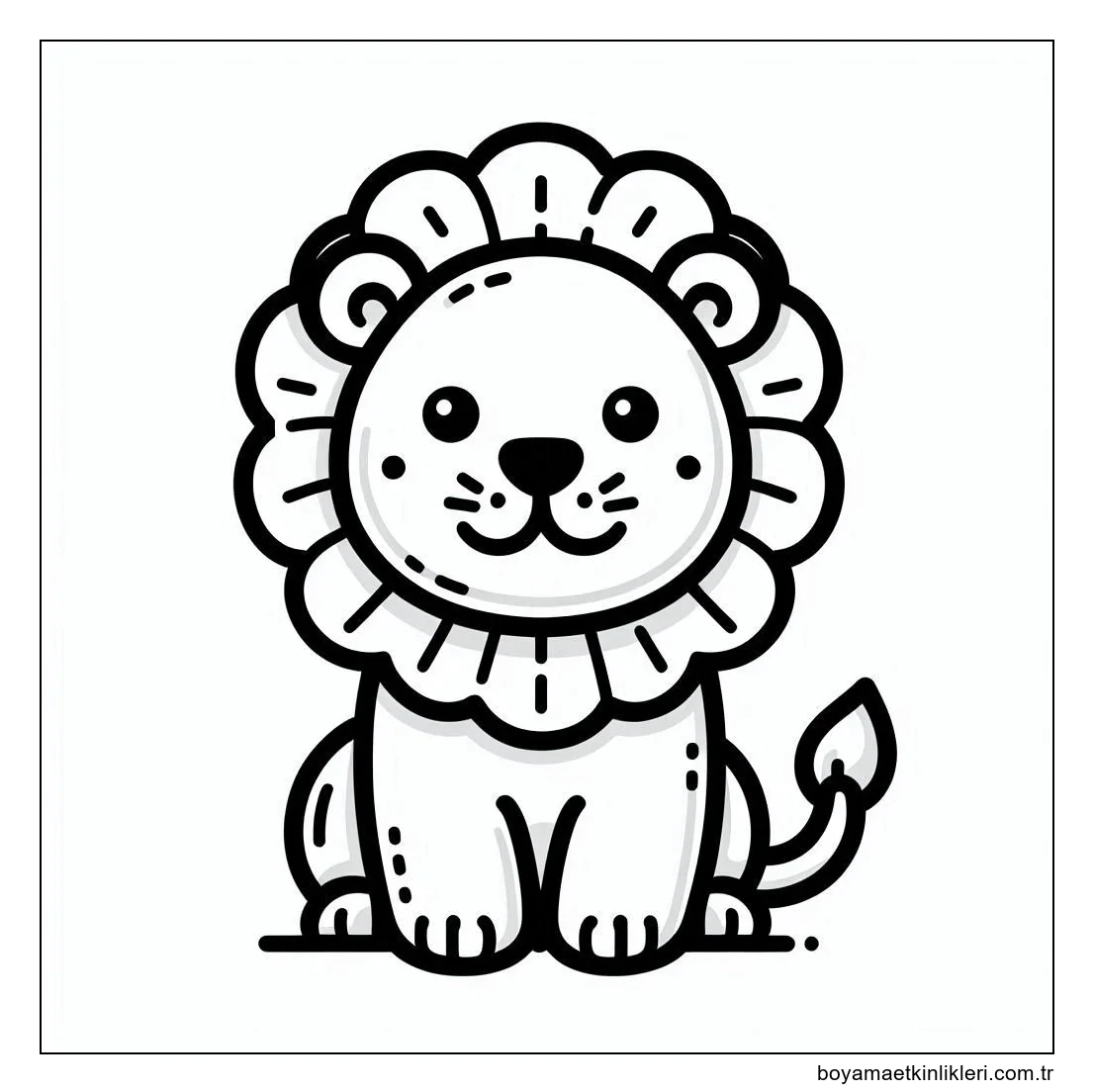 Çocuklar için aslan çizimi