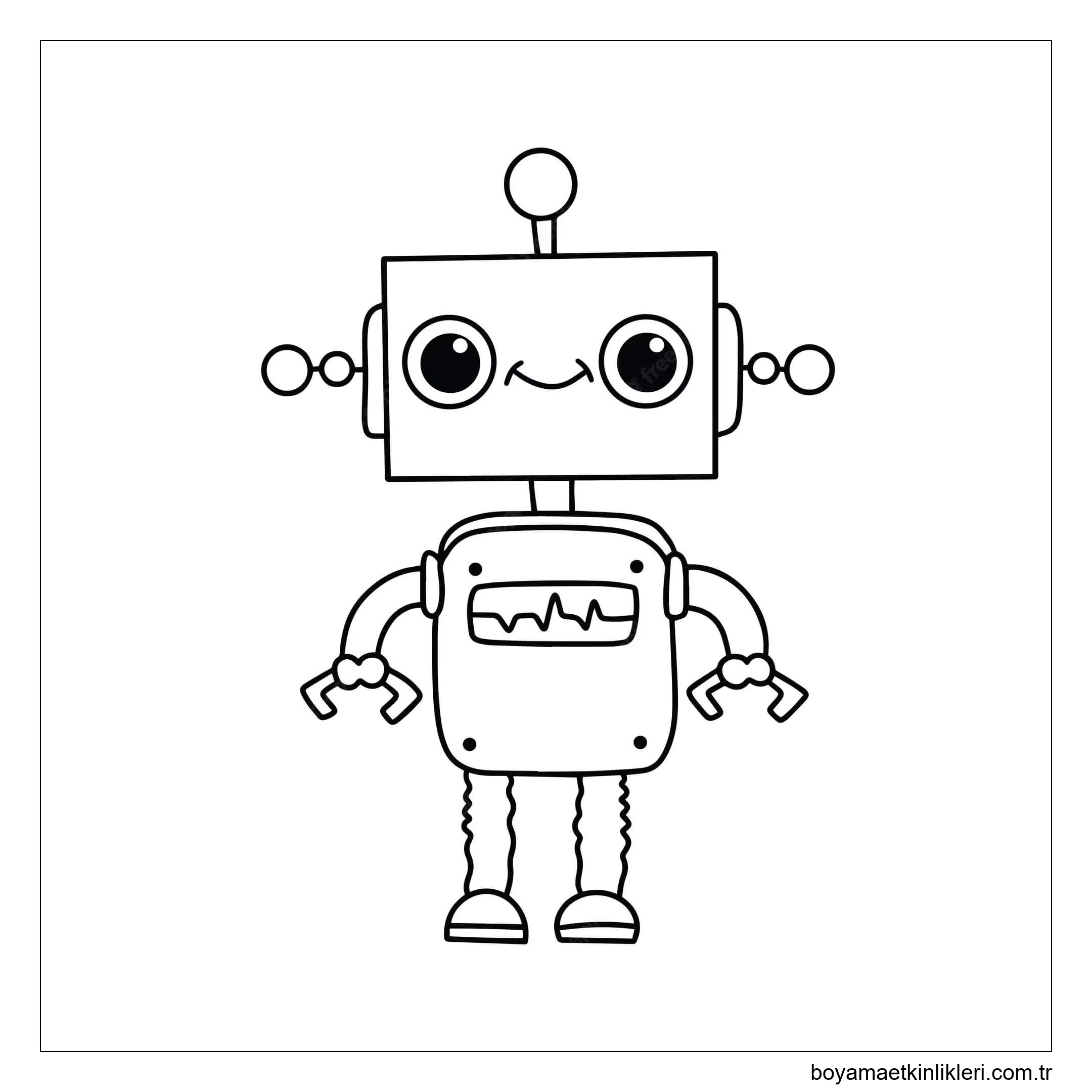 Gülümseyen Sevimli Robot