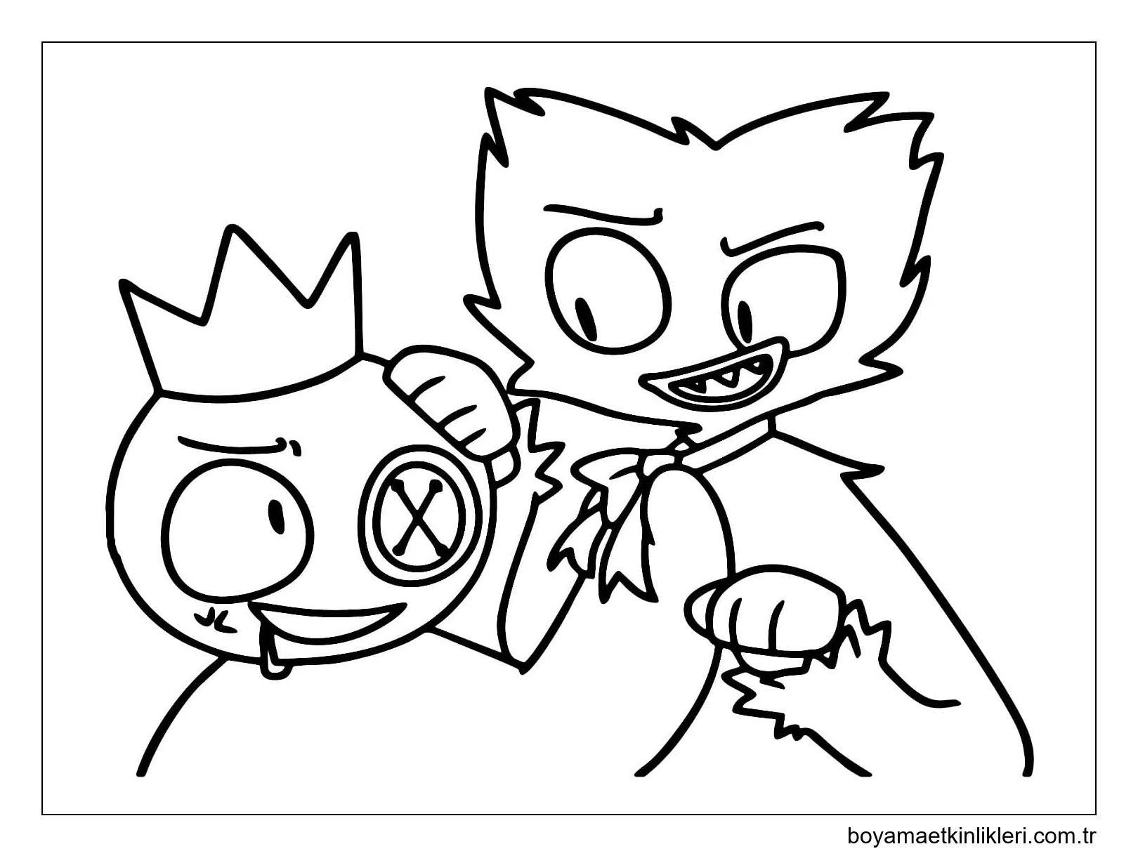 Mavi Gökkuşağı Arkadaşı ve Huggy Wuggy'yi çizin