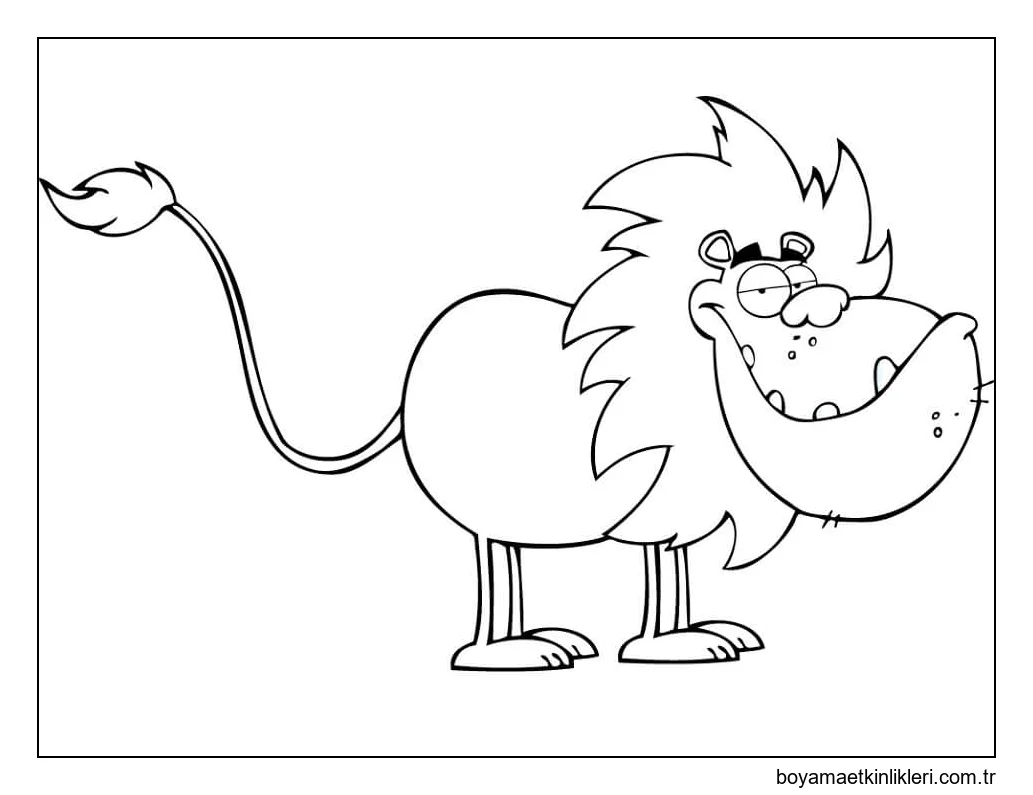 Neşeli çizgi Film Aslan