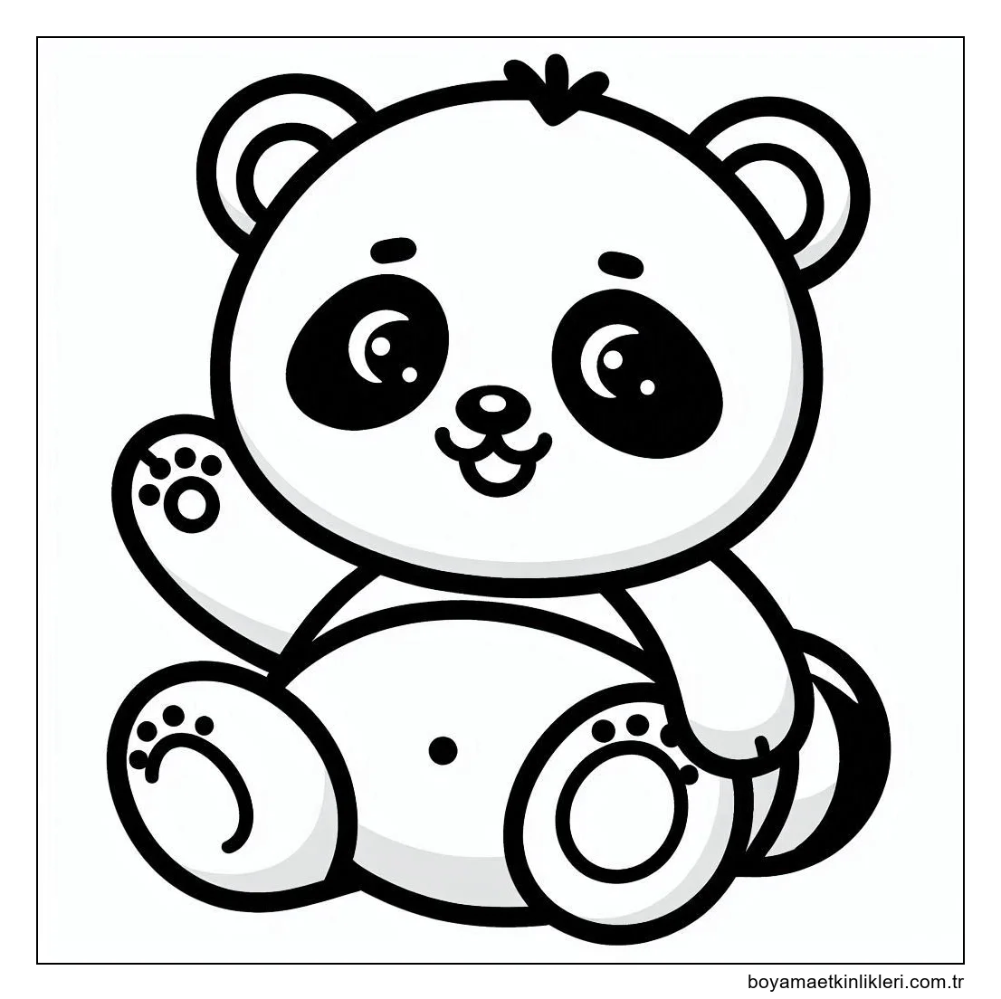 Panda'yı sevimli çiz