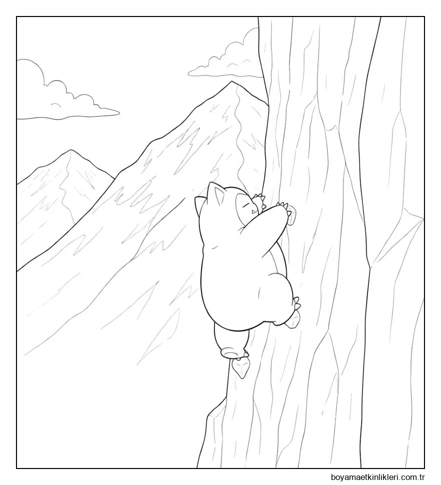 Ücretsiz Yazdırılabilir Snorlax Çizim