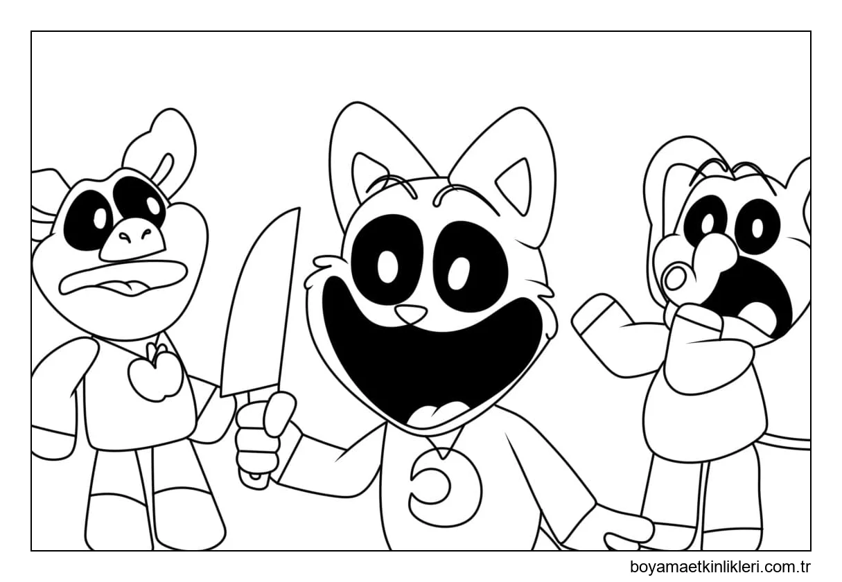 Ürkütücü Gülümseyen Yaratıklar Çiz