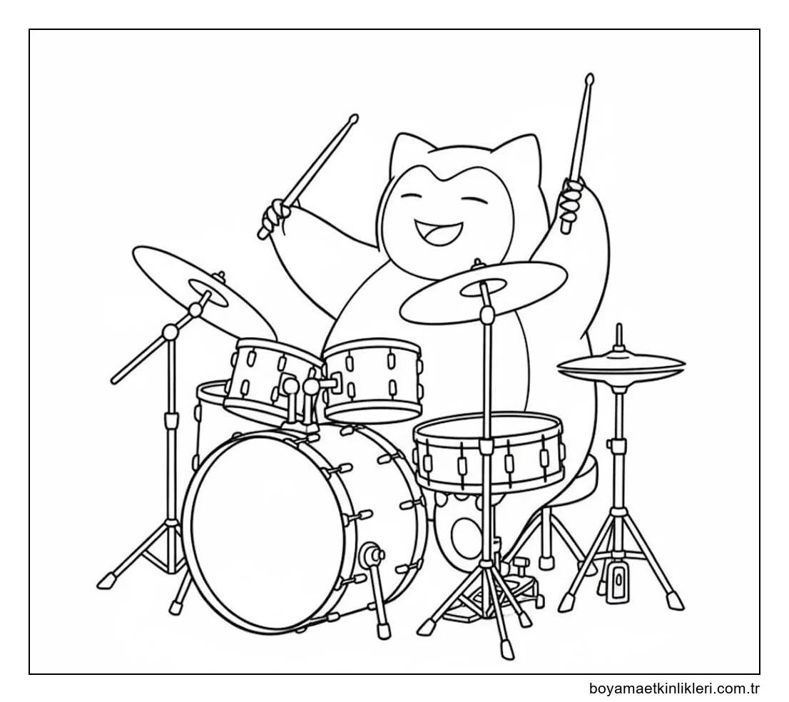 Yazdırılabilir Snorlax Çizim