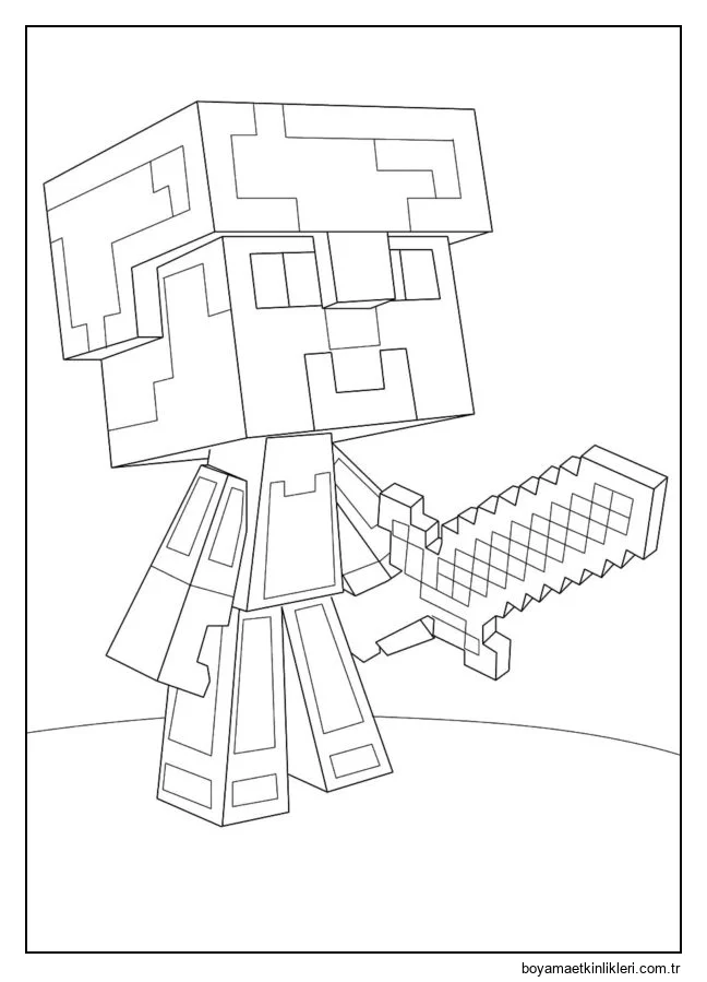 Ana karakter bir zırh giyer ve bir kılıç tutar