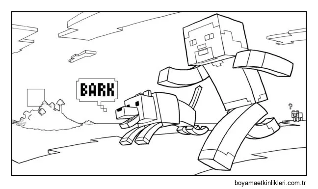 Ana karakter evcilleştirilmiş bir kurtla koşuyor