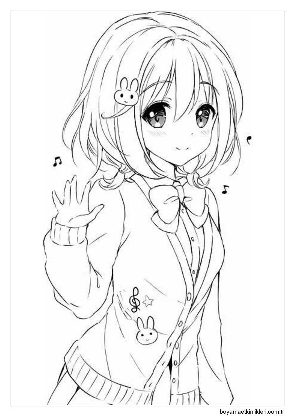 Anime Gülümseyen Kawaii