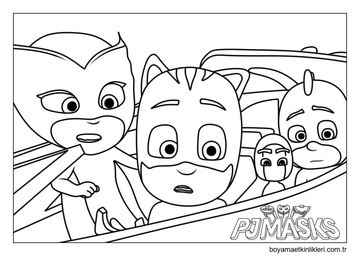 Arabada oturan pijama maskesi