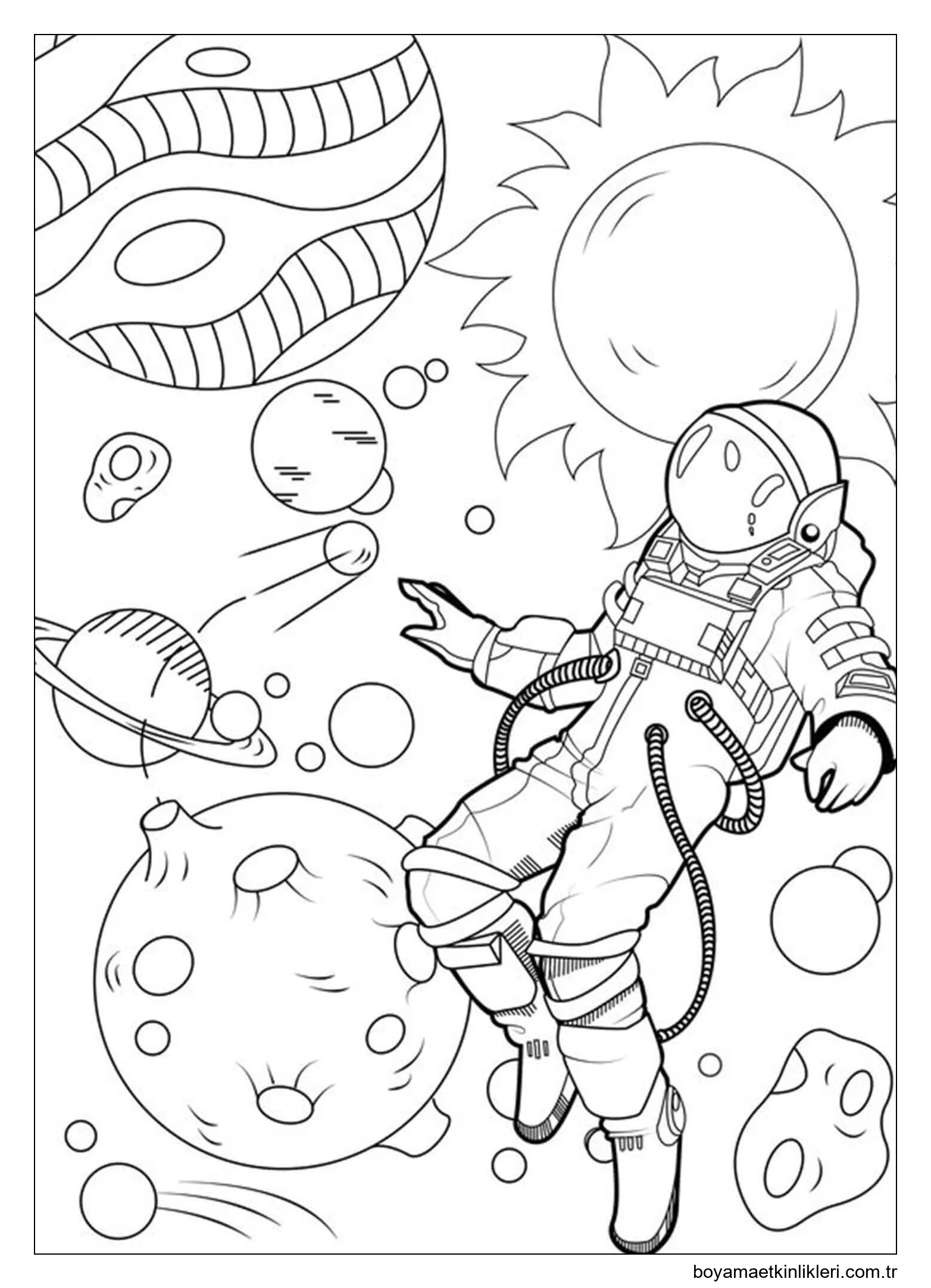 Astronot ve Uzaydaki Gezegenler