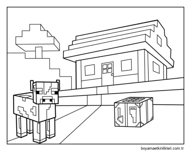 Bir inek alet kutusunun yanında duruyor