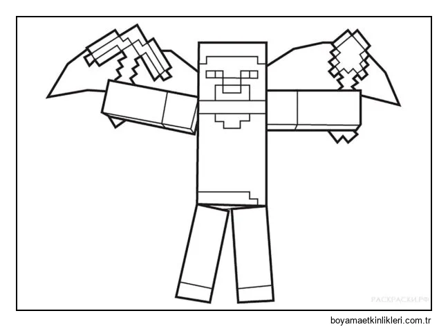 Bir kazma, meşale ve kanatlar, mutluluk için başka ne gerekir. Elmas kılıç dışında tabii ki.