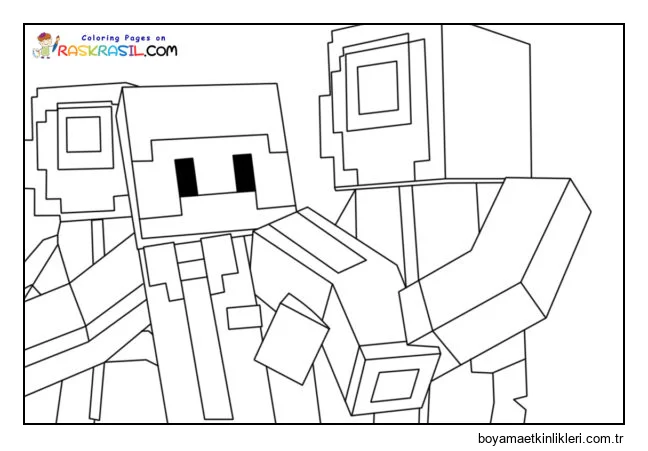 Minecraft dünyasında Mürekkep Balığı Oyunu.