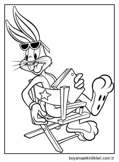 Bugs Bunny elinde kitap tutuyor