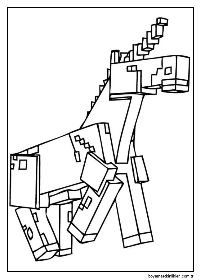 Büyülü tek boynuzlu at Minecraft'ta da var