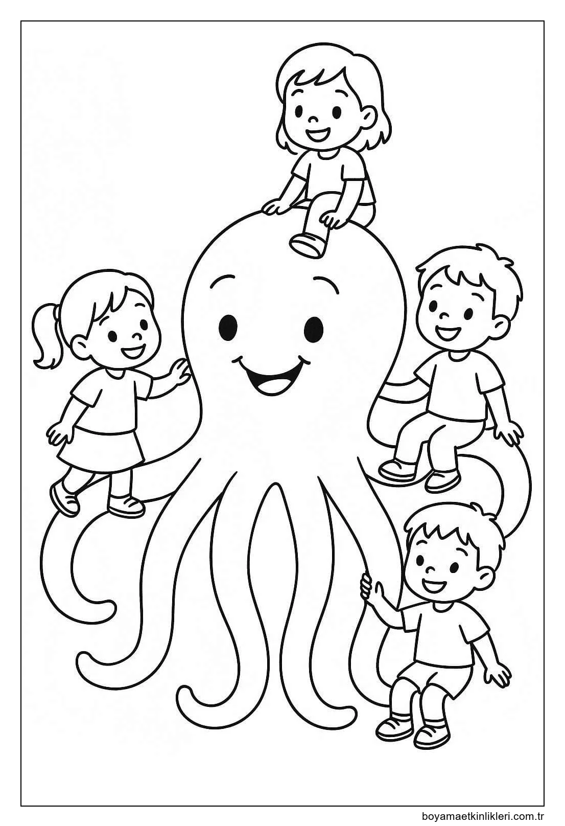 Çizmek Ahtapot çocuklar için ücretsiz