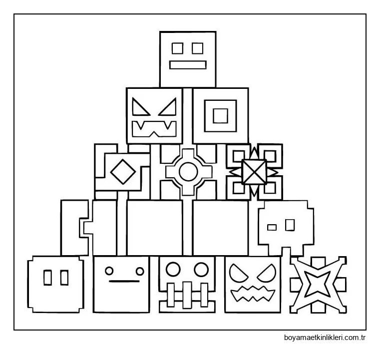 Çizmek Geometry Dash Ücretsiz Yazdırılabilir