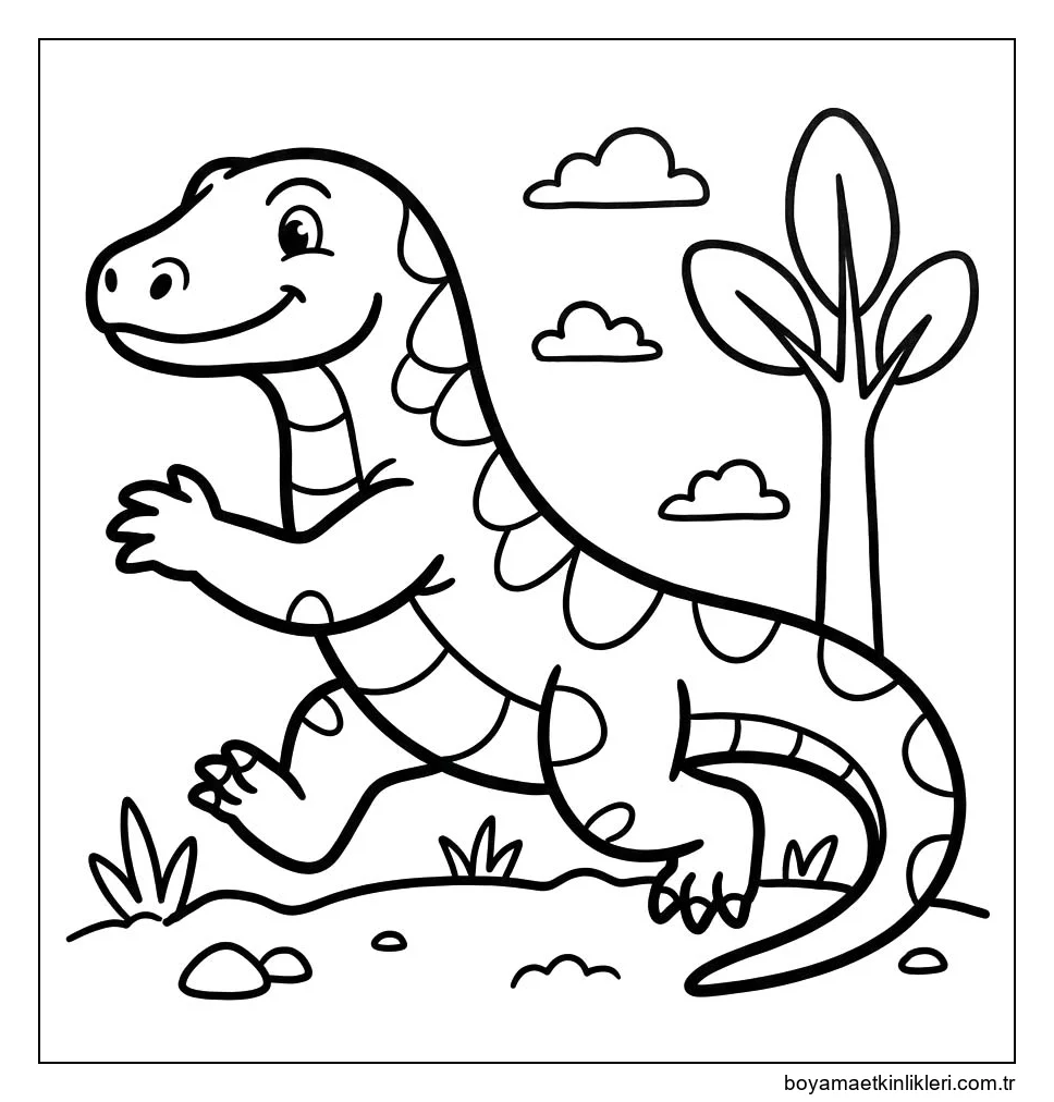Çizmek Komodo Ejderi Basit