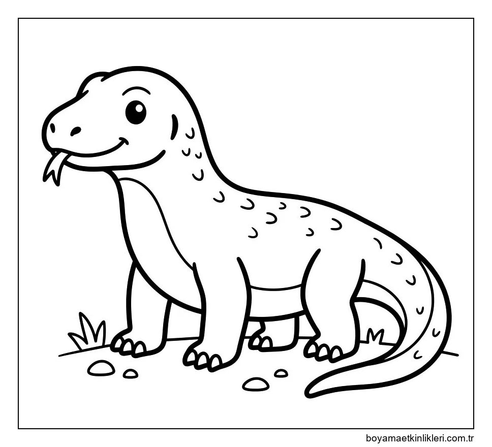 Çizmek Komodo Ejderi Kolay
