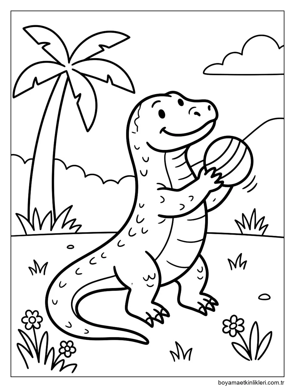 Çizmek Komodo Ejderi yazdırılabilir