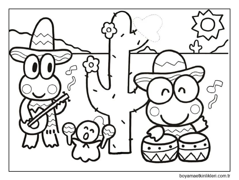 Çocuklar için Keroppi yazdırılabilir