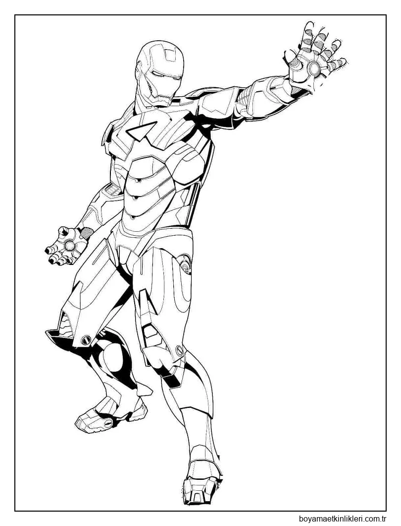 Demir adam lazer atıyor