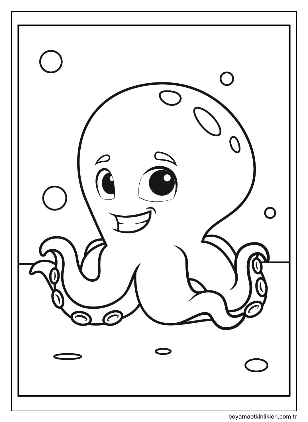 Denizde Eğlenceli Ahtapot