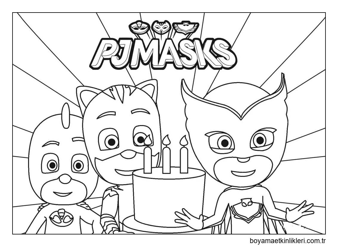 Doğum Günün Kutlu Olsun Pijamaskeliler Maskesi