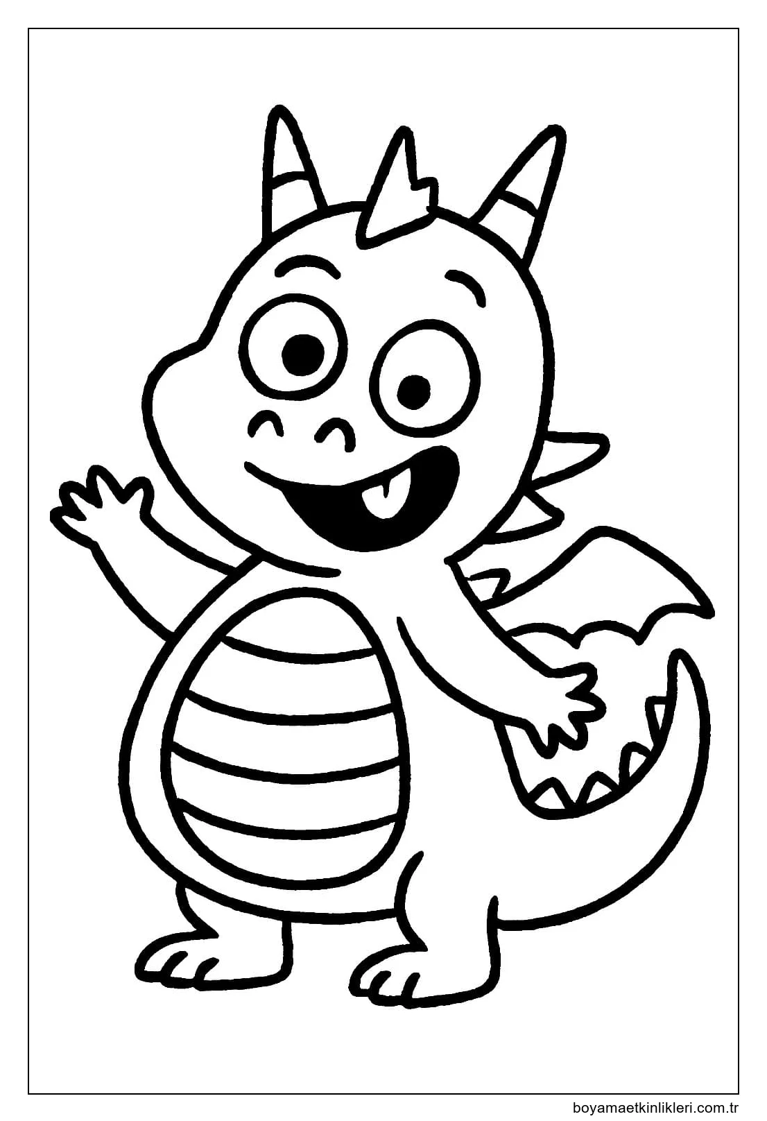Ejderha çocuklar için ücretsiz yazdırılabilir