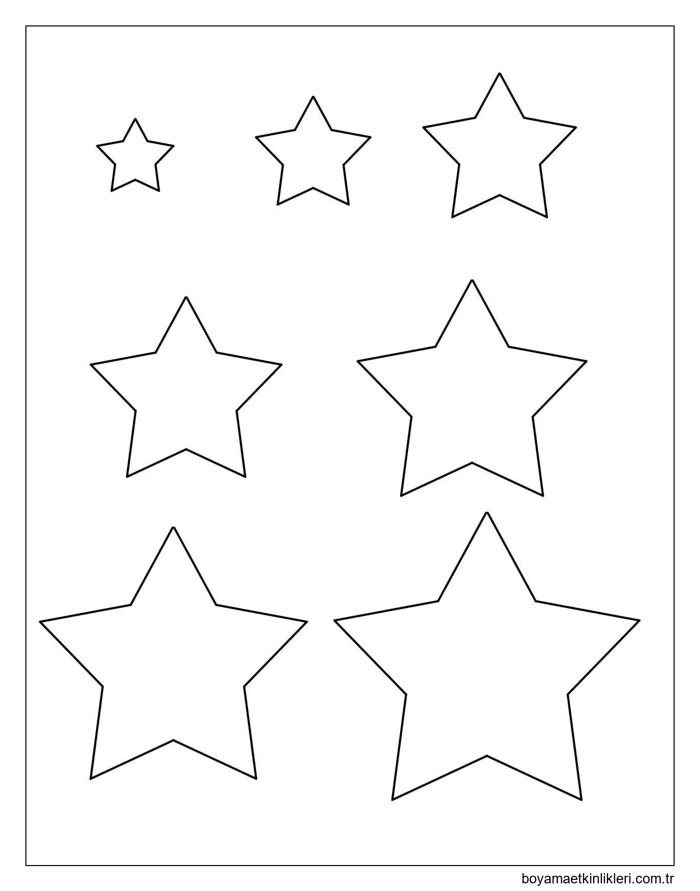 Farklı Boyutlarda Yıldızlar