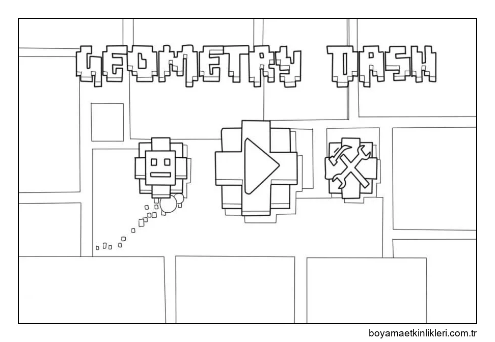 Geometry Dash yazdırılabilir çizim