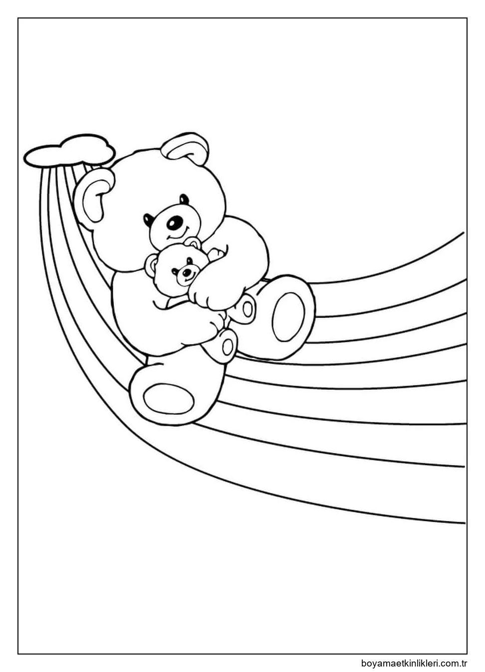 Gökkuşağının Üzerinde İki Oyuncak Ayı