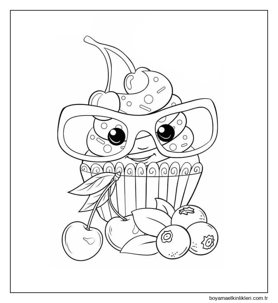 Gözlüklü Kawaii Pasta