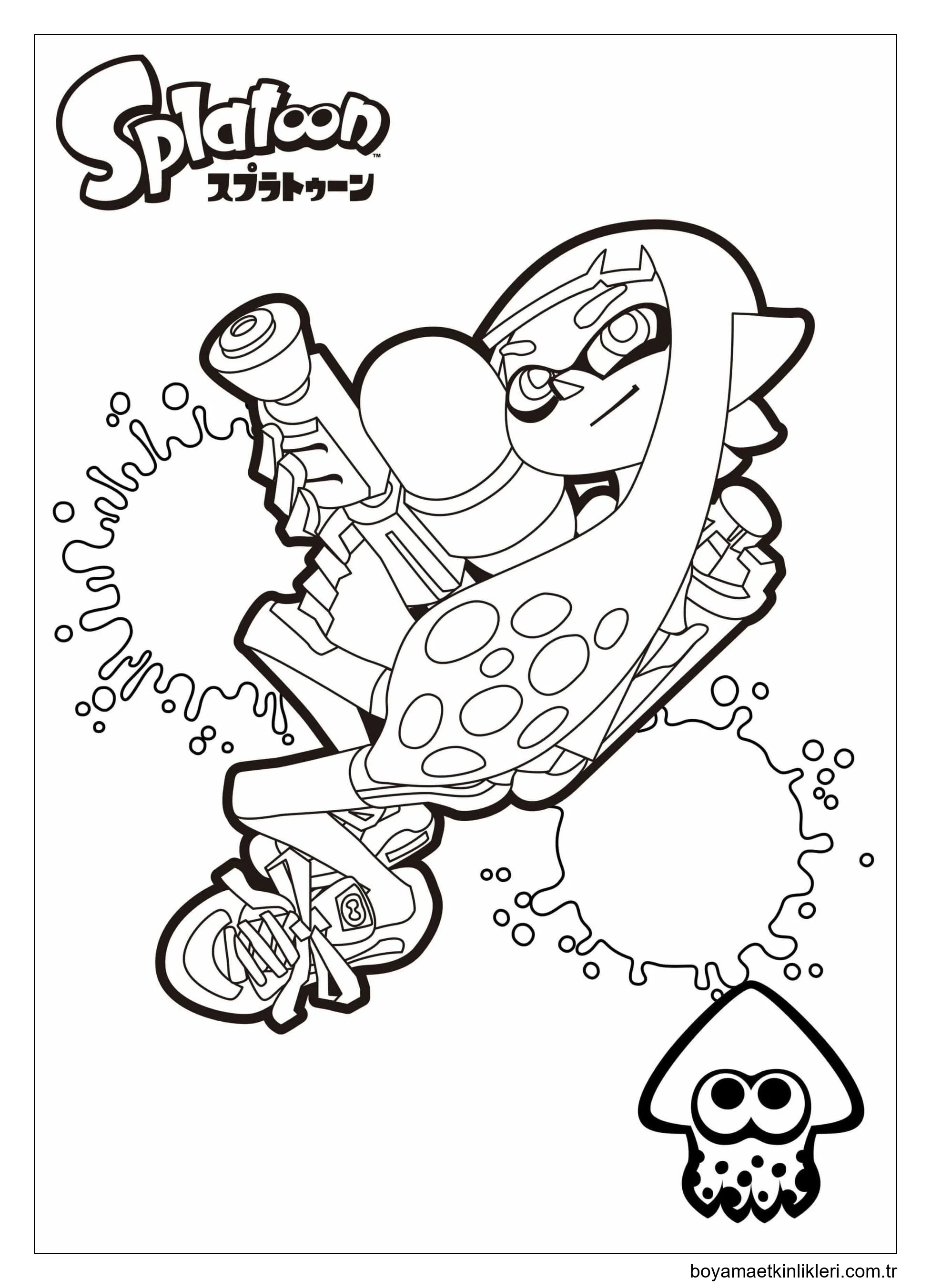 Gülümseyen Splatoon Karakteri