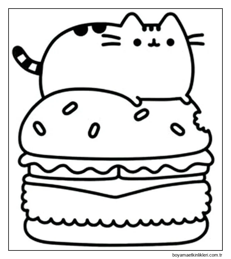 Hamburger Kawaii Pusheen Kedi