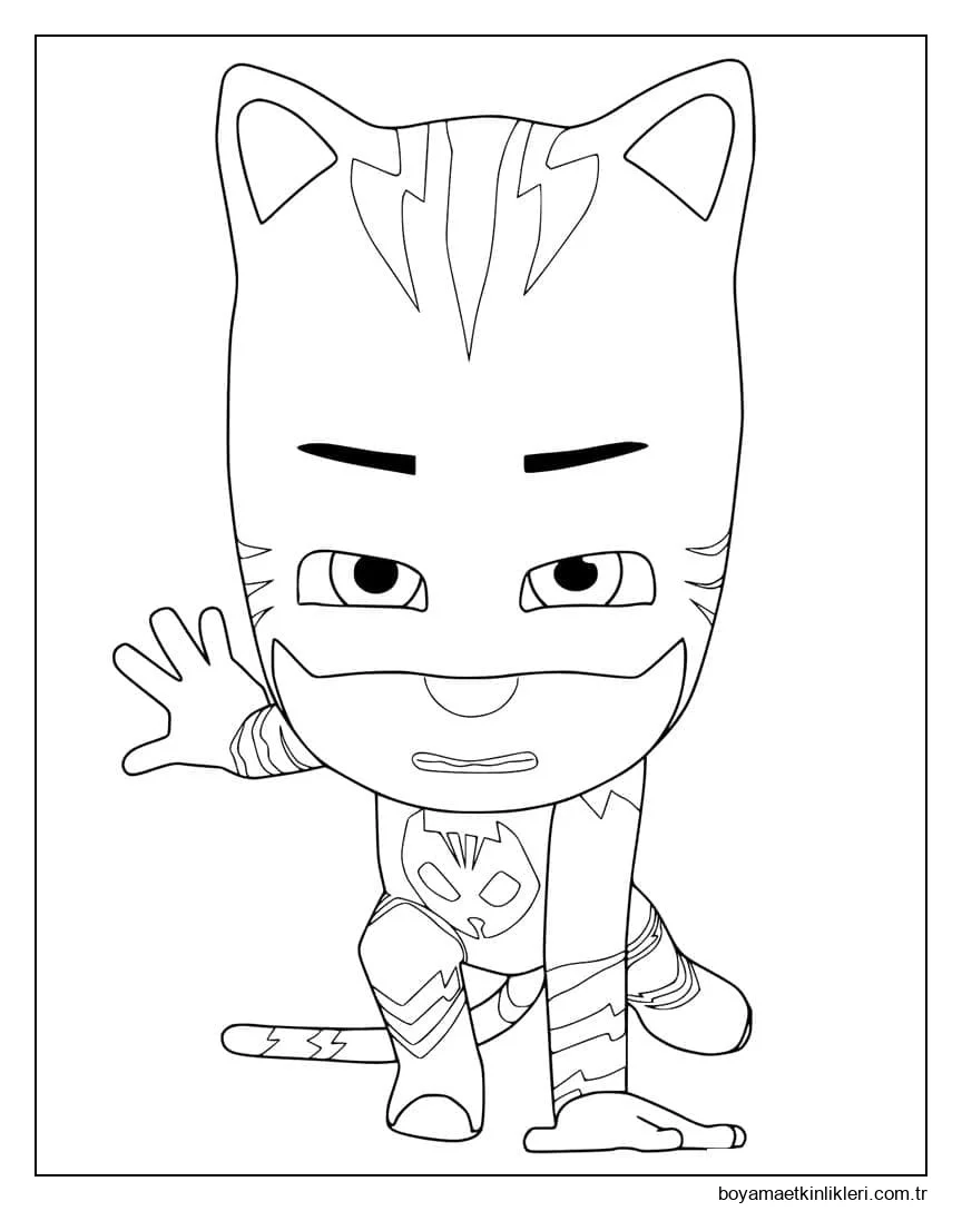 Harika pijamaskeliler kedi çocuk