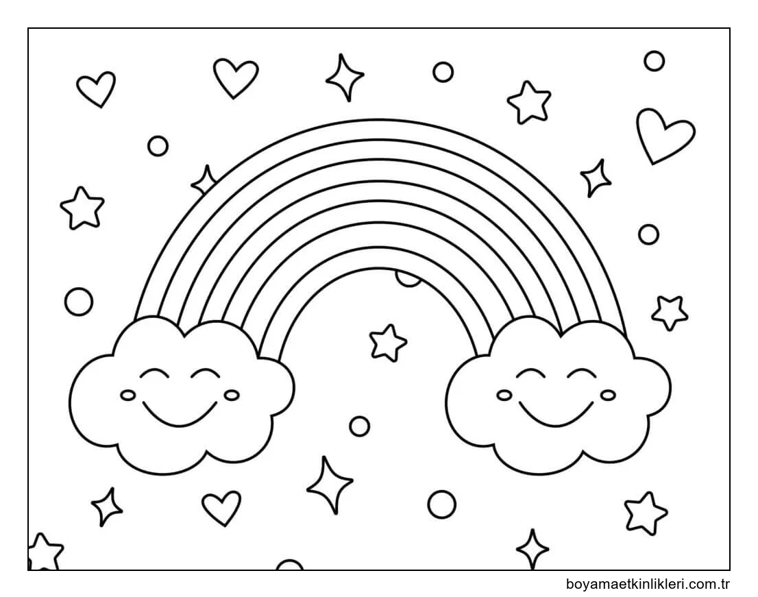İki Gülen Bulutlu Gökkuşağı