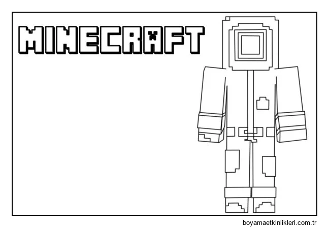 Kalamar Oyunundan Minecraft Muhafızı boyama oyunu