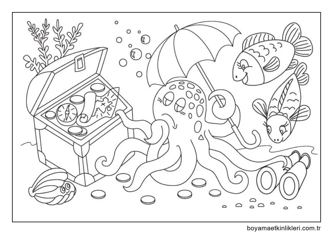 Karikatür Ahtapot Komik