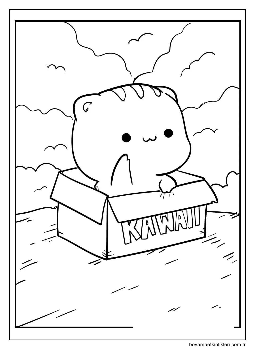 Kawaii Gülümseyen Kedi