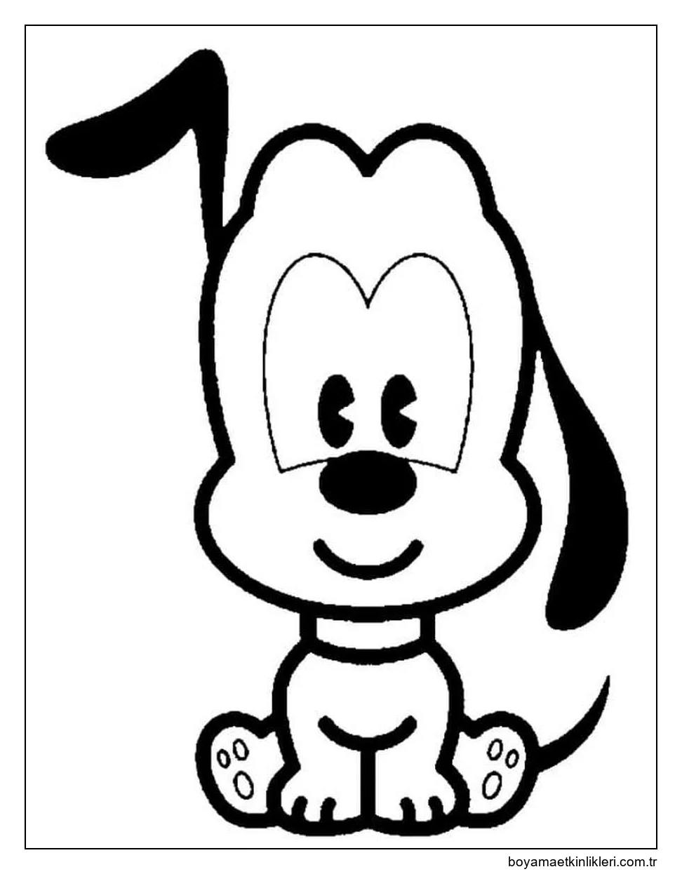 Kawaii Köpek Gülümseyerek Oturma