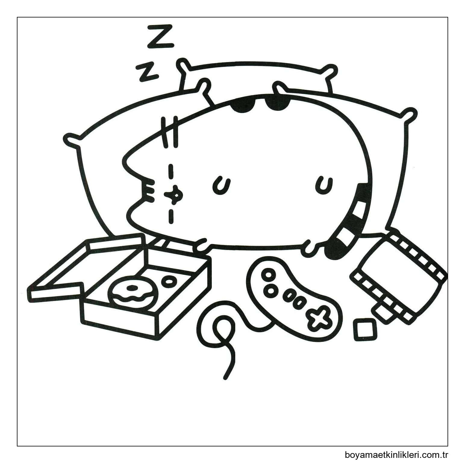 Kawaii Pusheen Kedi Uyuyan