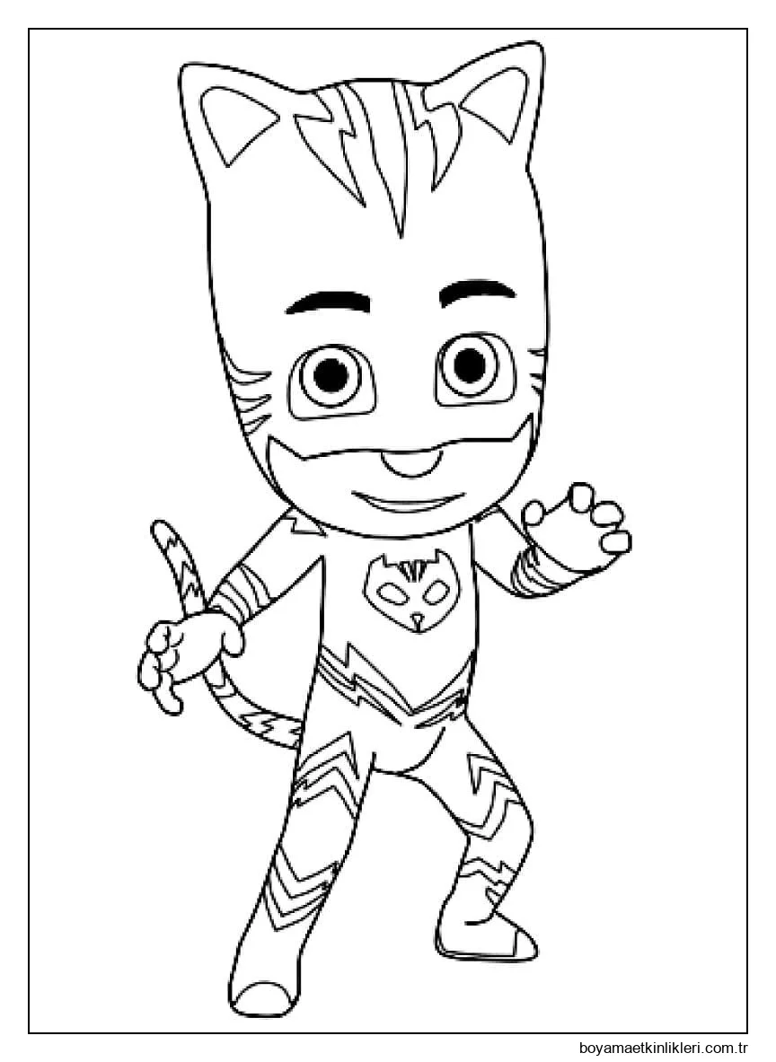 Kedi cocuk Pijamaskeliler