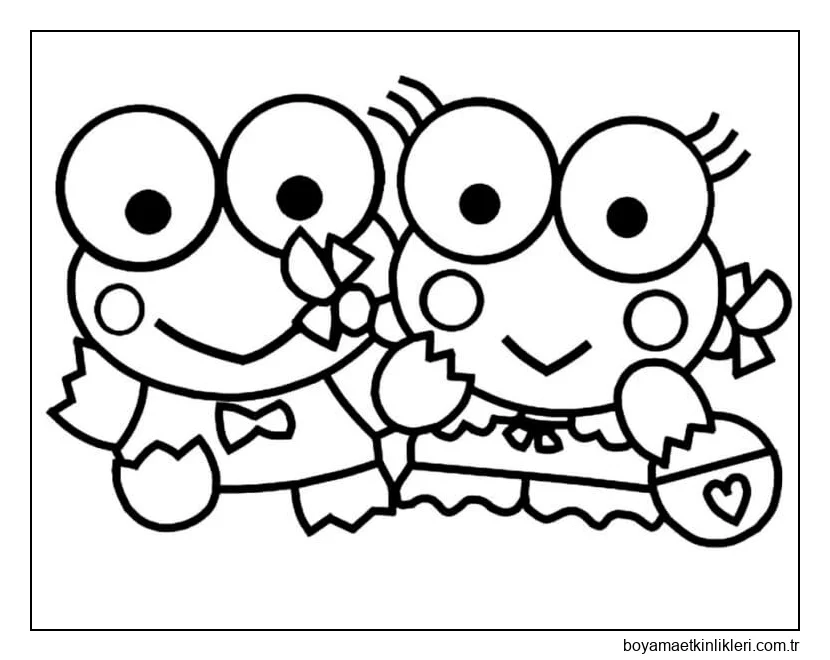 Keroppi'yi çok sevimli çiz